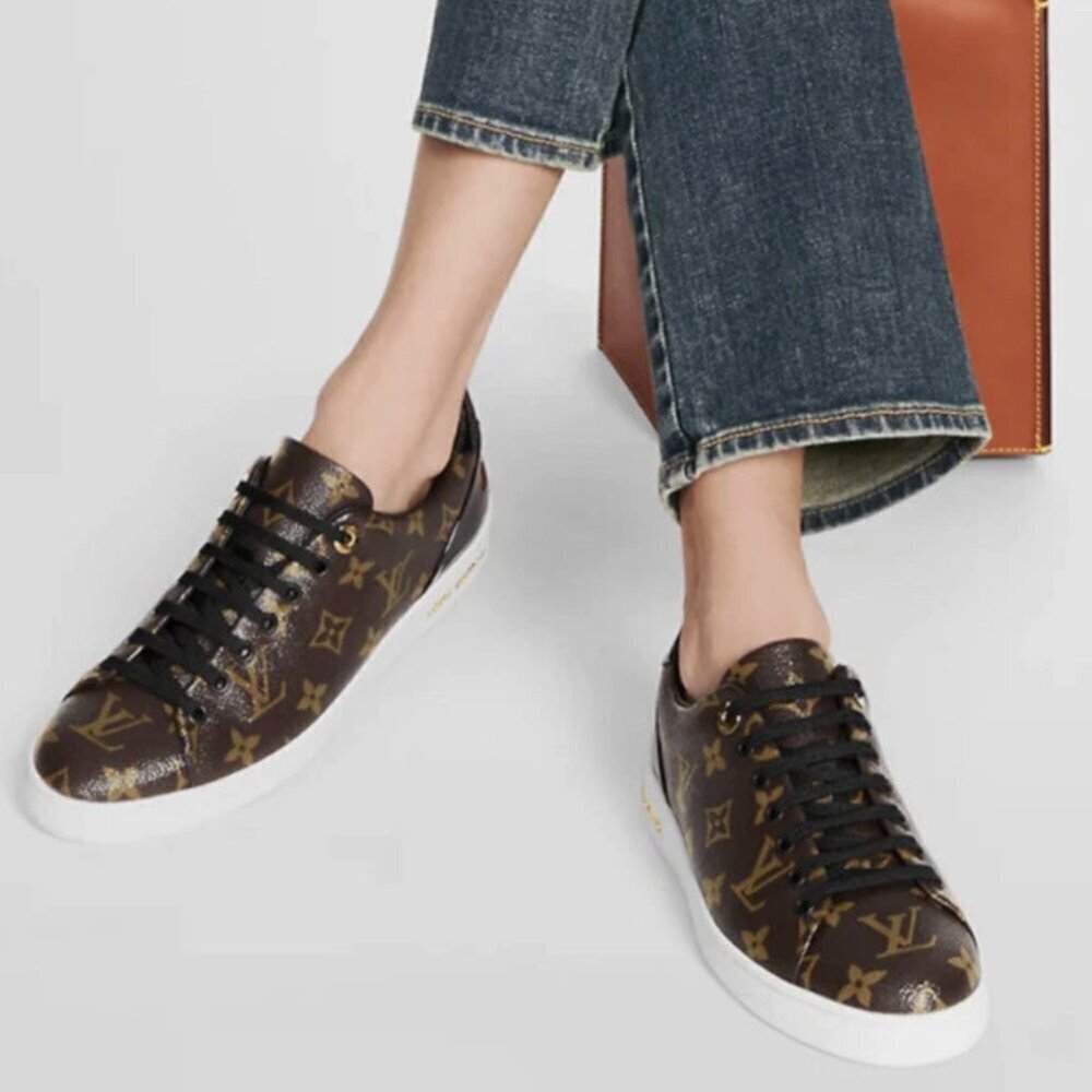 Louis Vuitton Front Row Sneaker Cacao EUC size 37 - Picture 2 of 4